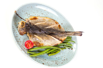 dry fish on plate