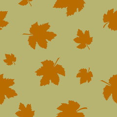 Orange maple leaves pattern
