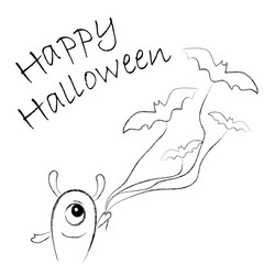 Cute monster for Halloween