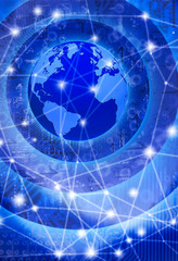 abstract image of the globe closeup