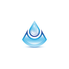 Water Drop Icon - Isolated On White Background. Vector Illustration, Graphic Design. For Web, Websites, Print Material