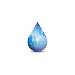 Fototapeta premium Water Drop Icon - Isolated On White Background. Vector Illustration, Graphic Design. For Web, Websites, Print Material