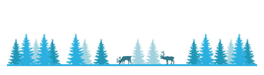 Reindeers In The Forest