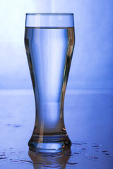 Glass of water  Isolated on a white background.