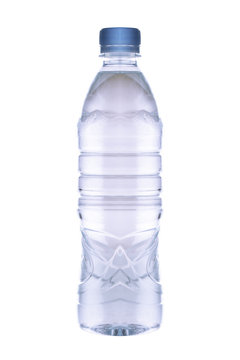One Bottle of water  Isolated on a white background.