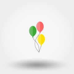 Balloon icon flat.