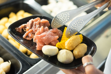 Fresh food Shabu set of Sukiyaki Japanese food