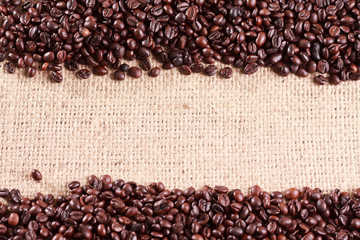 Coffee beans background