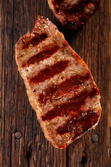 beef steak with vintage wooden board