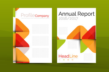 Geometric design, business annual report a4 brochure