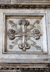 detail of the facade of the Basilica of the Holy Cross, Florence