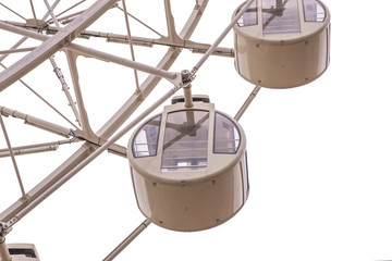 ferris wheel for Scenic ride in amusement park isolate on white