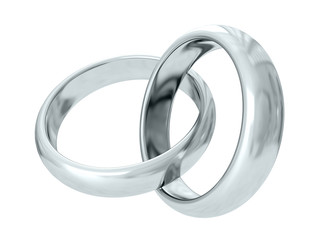 Wedding rings. 3D rendering