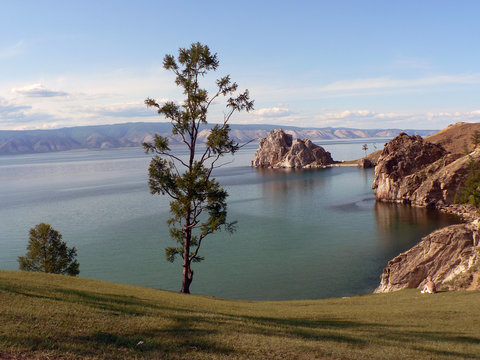 Schaman Rock at Olchon island lake baikal