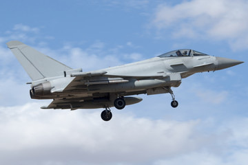 Fototapeta na wymiar Avión de combate modernoEurofighter