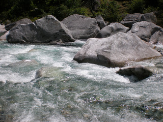 The river verzasca in switzerland