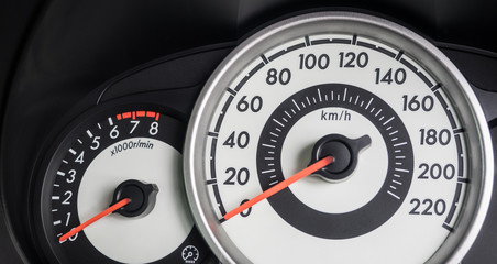 Speedo meter and tachometer.