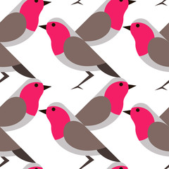 Seamless pattern with colorful birds.Vector textile print.Textile texture