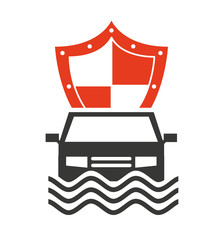 car insurance business icon vector illustration design