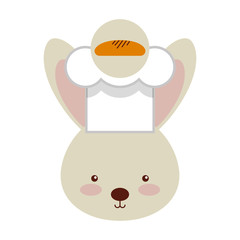 animal chef character kids menu vector illustration design