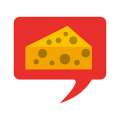 healthy food in speech bubble vector illustration design