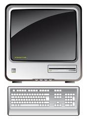 vintage consumer electronics — personal computer with keyboard