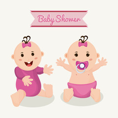 Baby boy cartoon. Baby shower and childhood theme. Isolated and colorful design. Vector illustration