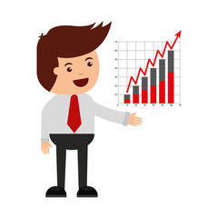 business statistics concept icon vector illustration design