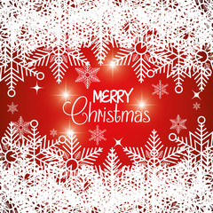 Fototapeta na wymiar card greeting merry christmas with snowflake graphic vector illustration eps 10