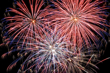 Obraz premium fireworks salute celebration