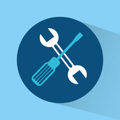 wrench and screwdriver icon vector illustration design