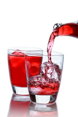 roselle mocktail drink with Hibiscus sabdariffa or roselle fruit