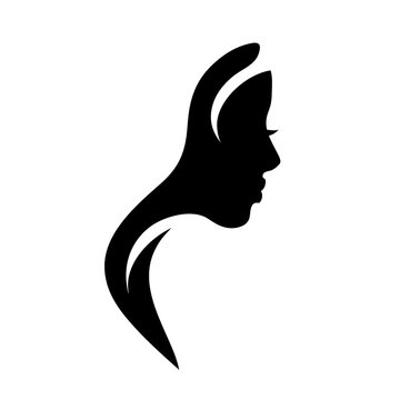 Vector logo woman.