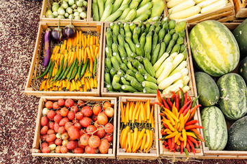 Fruit and vegetable promotion background