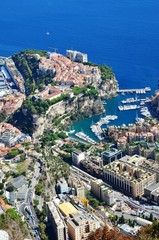 Rocher de Monaco, réseau routier du littoral en septembre 2016