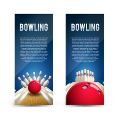 bowling realistic theme eps 10  broshure