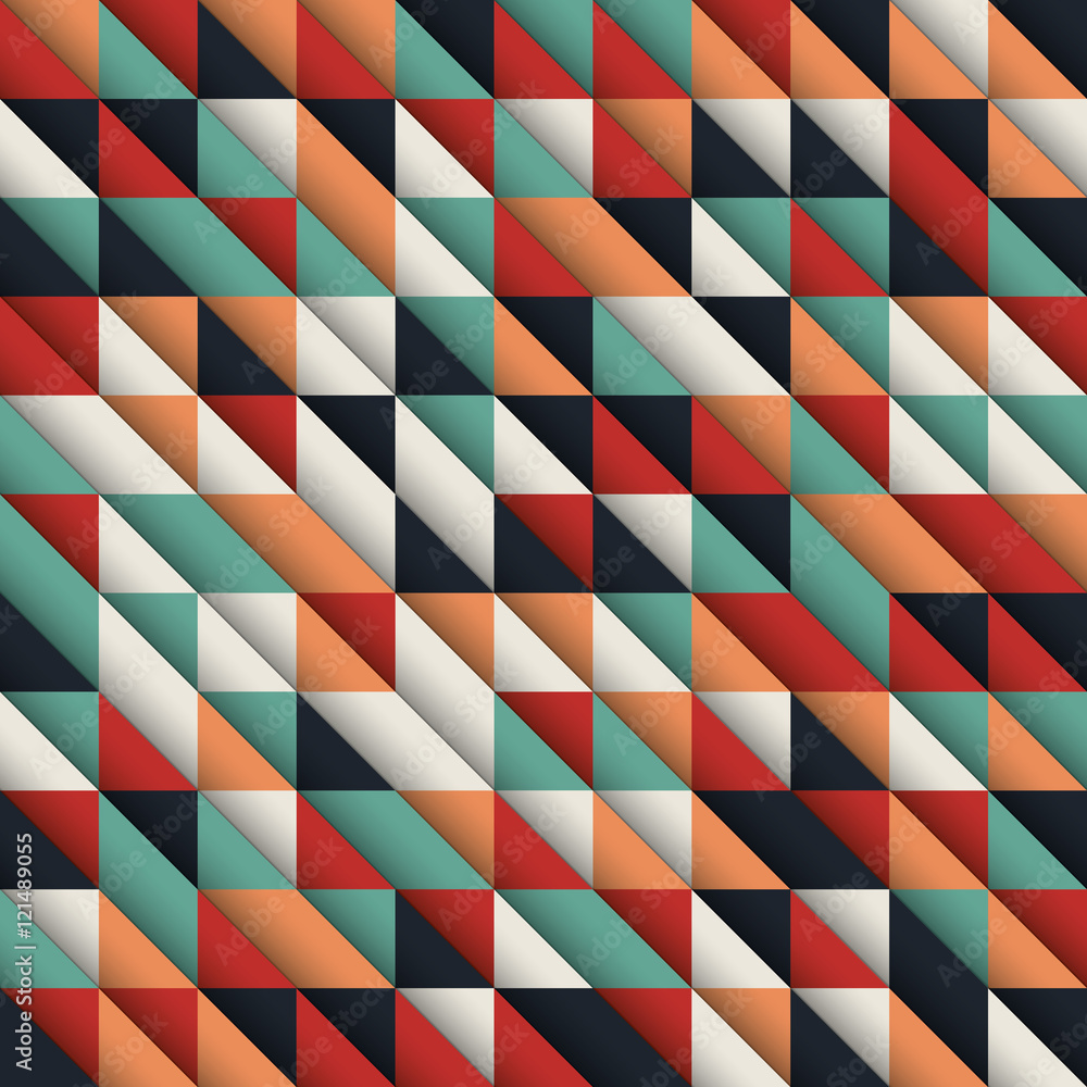 Poster abstract colorful triangles background design