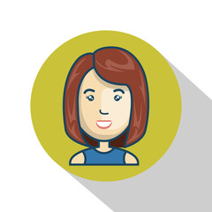 cartoon girl character web graphic vector illustration eps 10