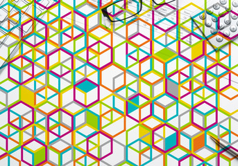 Colorful geometric backdrop