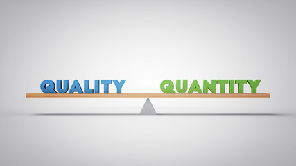 Quality Quantity Balance - Business Concept 