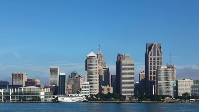 4K UltraHD Timelapse of the Detroit skyline