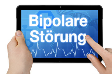 Display mit Diagnose Bipolare Störung