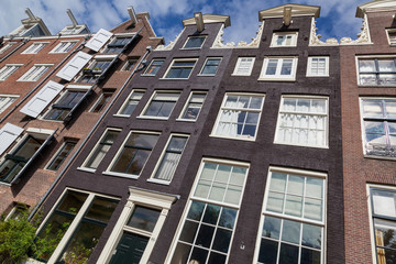 Typische Fassaden in Amsterdam, Niederlande