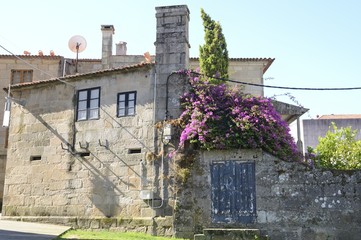 Traditional stone house in Pontevedra, Spain