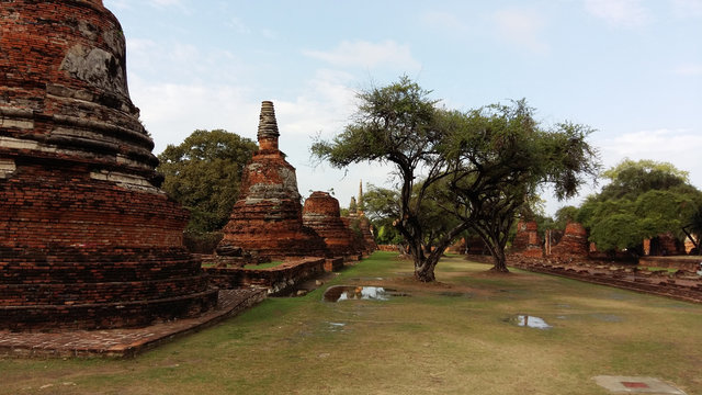 The famous ancient ruins temples