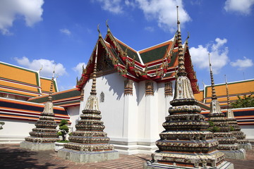 Pagodas at Wat Pho temple in Bangkok