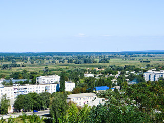 View on a town Chigirin from bastion of Doroshenko