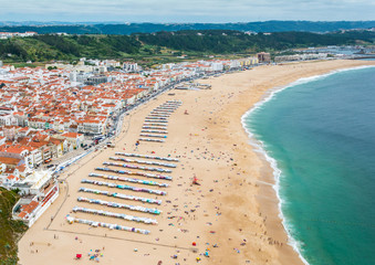 Stunning view from Miradouro do Suberco in Nazare, Portugal