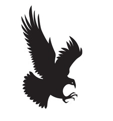 Fototapeta premium illustration silhouette of a bird of prey