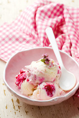 homemade raspberry   ice cream